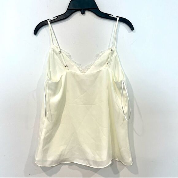 ABOUND V-Neck Lace Trim Camisole Cream White Top Blouse T-shirt - Picture 3 of 8